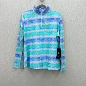 Ibkul Long Sleeve 1/4 Zip Mock Neck Cooling Golf Shirt 10661 Womens size XL NEW